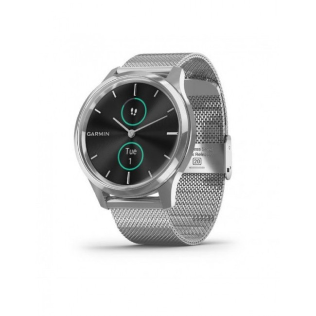 Garmin vivomove Luxe Premium Silver-Black Milanese (010-02241-23)