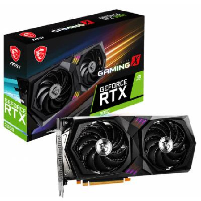 Видеокарта GF RTX 3060 12GB GDDR6 Gaming X MSI (GeForce RTX 3060 GAMING X 12G)