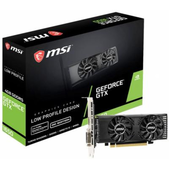 Видеокарта MSI GeForce GTX1650 4096Mb LP OC (GTX 1650 4GT LP OC)