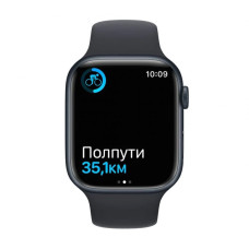 Apple Watch Series 7 GPS + Cellular 45mm Midnight Aluminum Case w. Midnight S. Band (MKJ73)