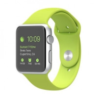 Apple 42mm Silver Aluminum Case with Green Sport Band (MJ3P2)