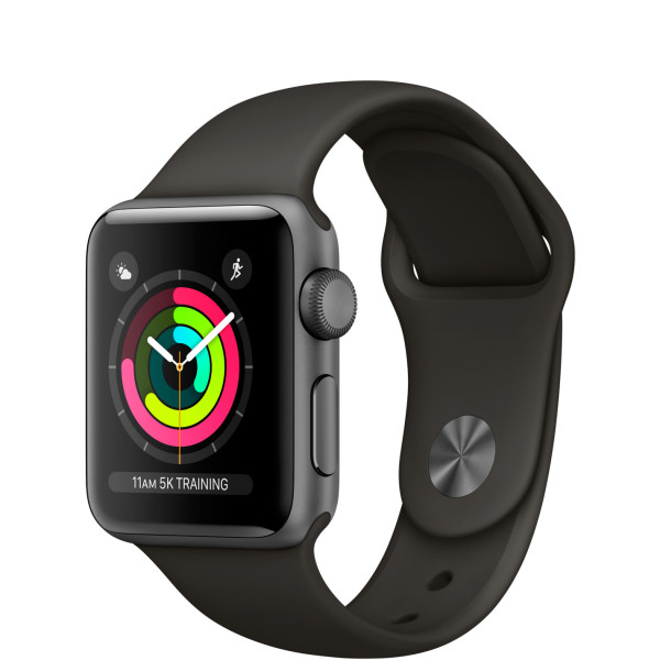 Смарт-часы Apple Watch 38mm Series 3 GPS Space Gray Aluminum Case with Gray Sport Band (MR352)