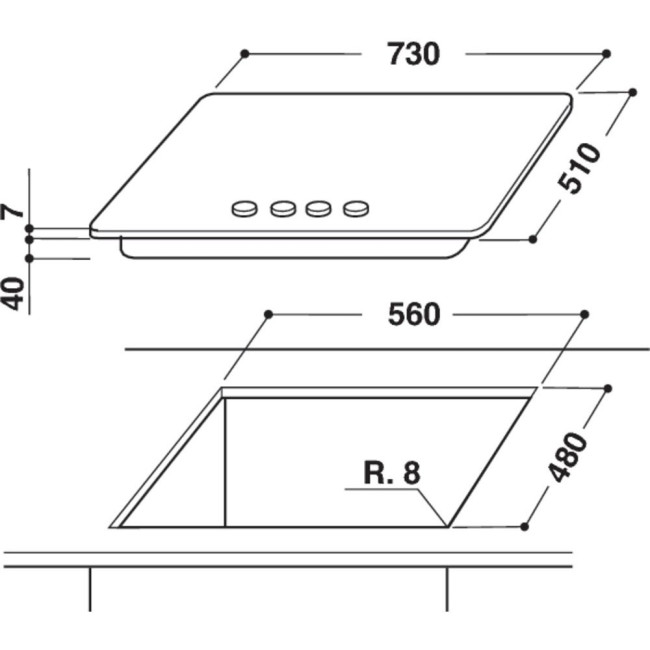 Варочная поверхность Whirlpool GMWL728IXL