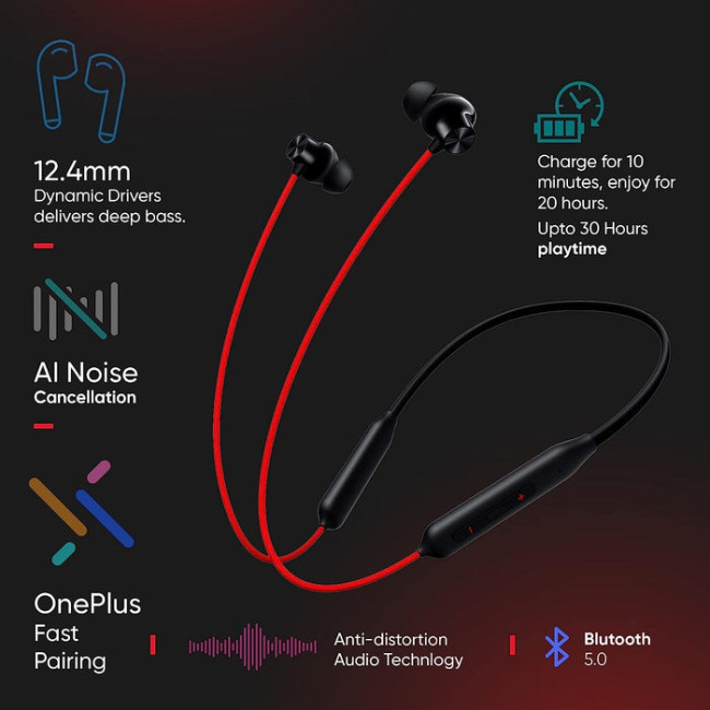 OnePlus Bullets Wireless Z2 Magico Red