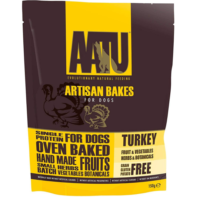 Aatu Artisan Bakes Turkey - Снеки для собак з індичкою, 150г