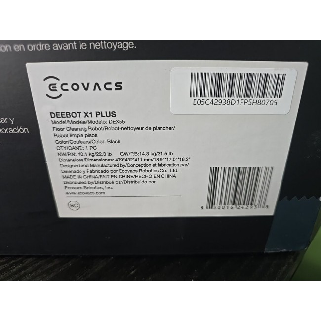 Пилосос ECOVACS DEEBOT X1 PLUS Black (DEX55)