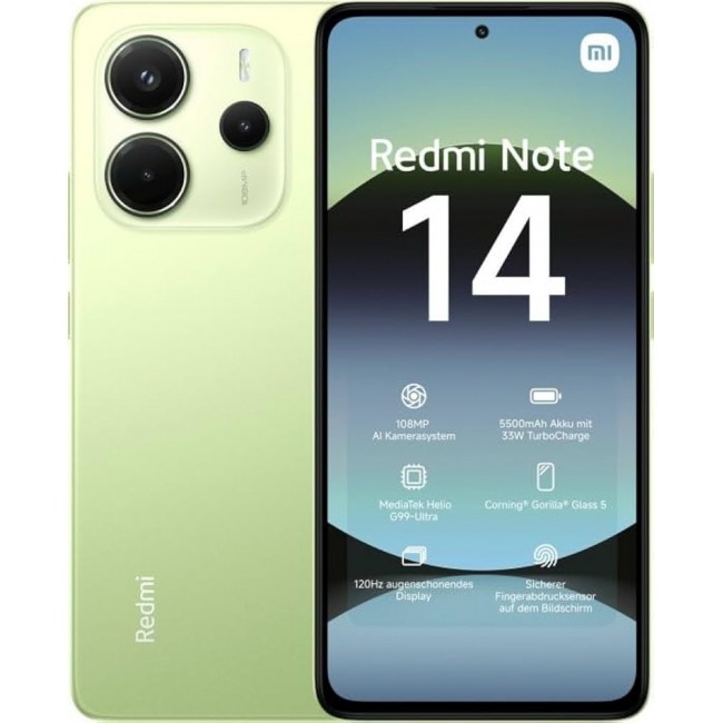 Xiaomi Redmi Note 14 8/256GB Lime Green EU