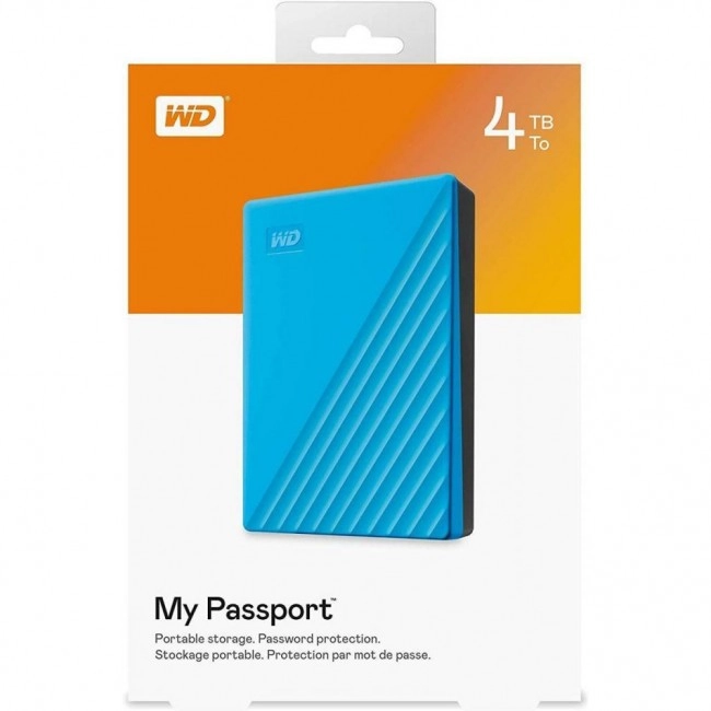 Внешний жесткий диск WD My Passport 4 TB Blue (WDBPKJ0040BBL-WESN)