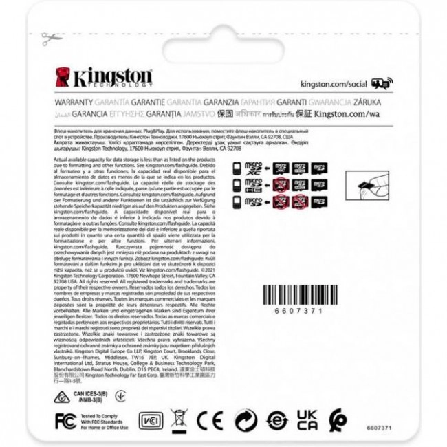 Kingston 64 GB microSDXC UHS-I (U3) V30 A1 Industrial + SD Adapter (SDCIT2/64GB)
