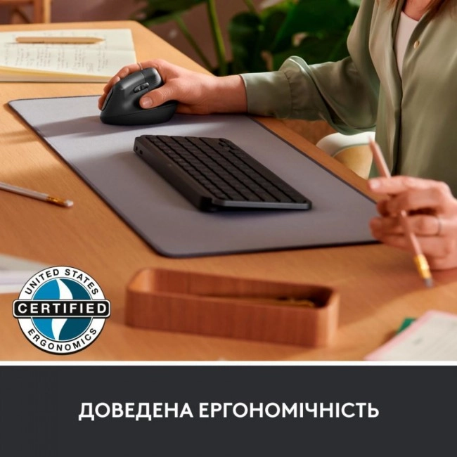 Компьютерная мышь Logitech Lift for Business Off-White (910-006496)