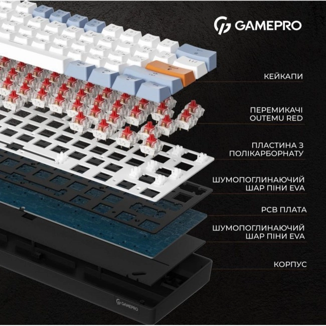 GamePro MK130 Outemu Red Hot-Swap Switch Black