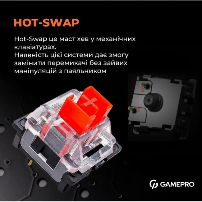 GamePro MK130 Outemu Red Hot-Swap Switch Black