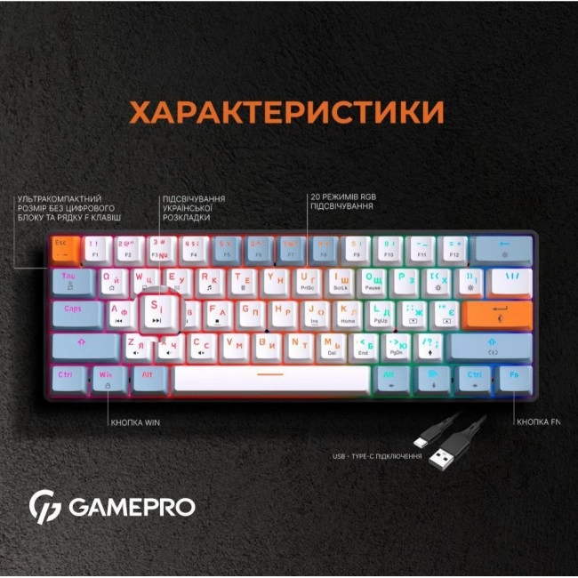 GamePro MK130 Outemu Red Hot-Swap Switch Black