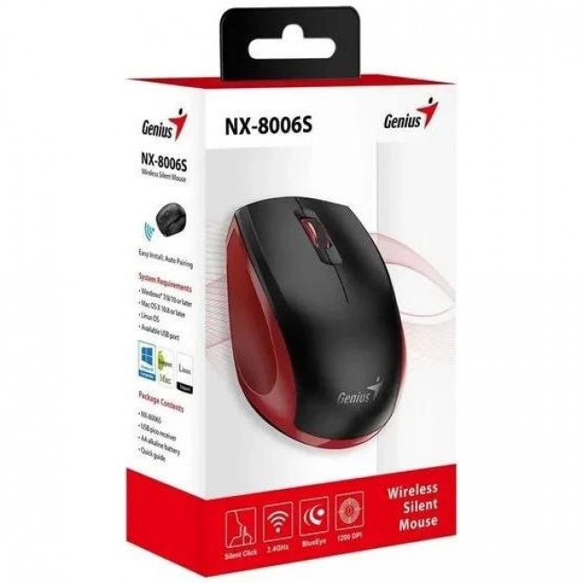 Genius NX-8006 Silent WL Red (31030024401)