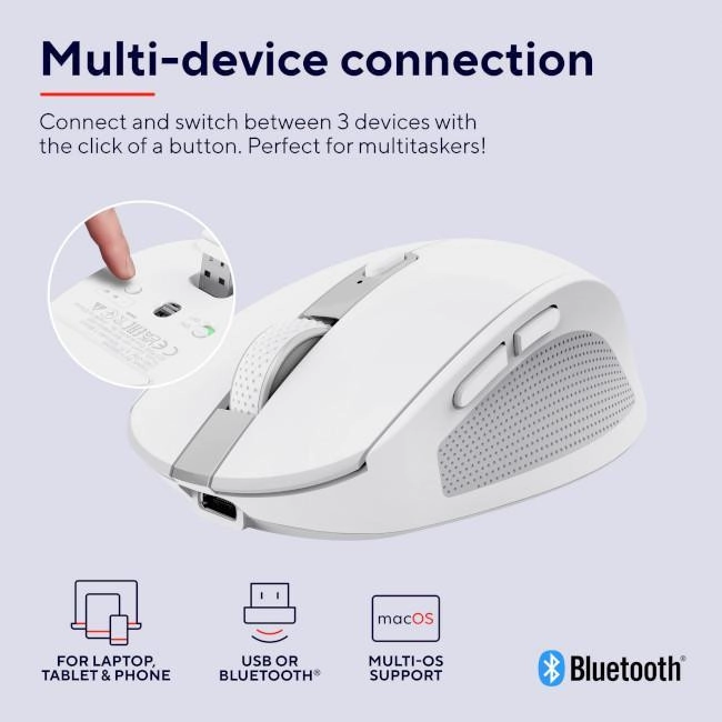 Trust Ozaa Compact Multi-Device Wireless White (24933)