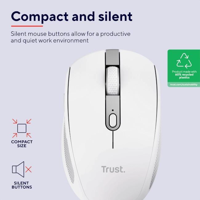 Trust Ozaa Compact Multi-Device Wireless White (24933)