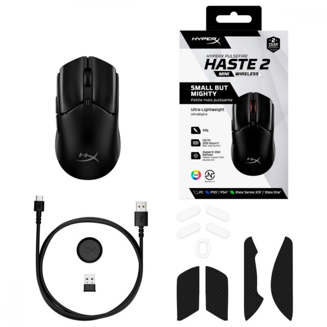Миша HyperX Pulsefire Haste 2 Mini Wireless black (7D388AA)
