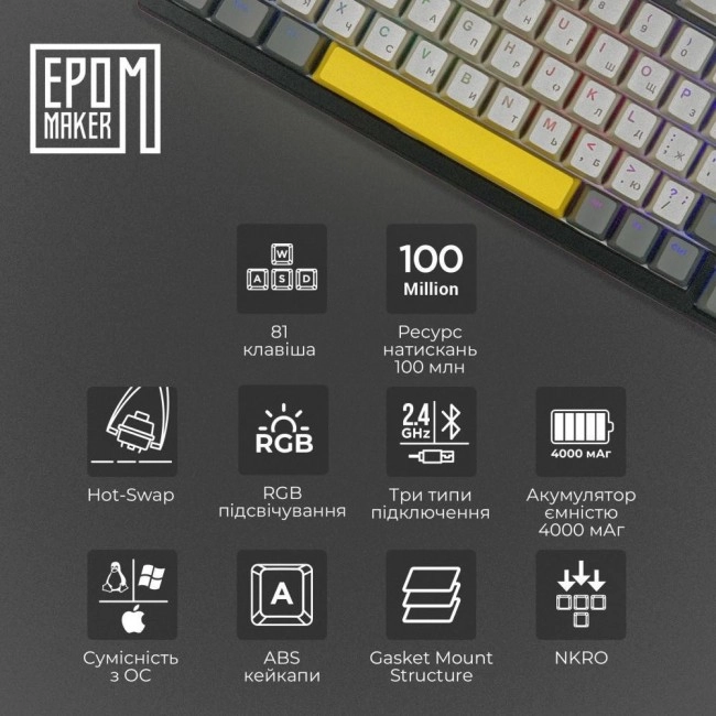 Epomaker TH80 SE Black (TH80-SE-B-F)