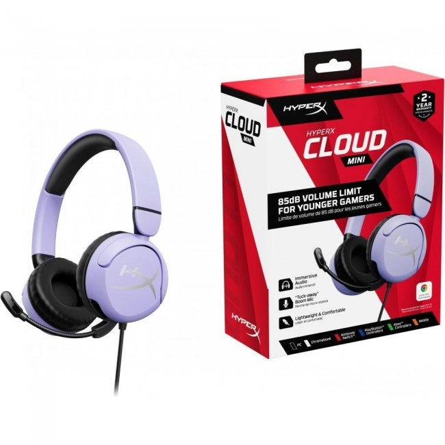 HyperX Cloud Mini Wired Lavender (7G8F5AA)