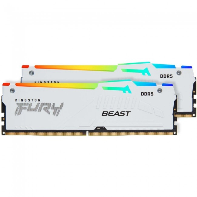 Kingston FURY 32 GB (2x16GB) DDR5 6800 MHz Beast RGB White (KF568C34BWAK2-32)