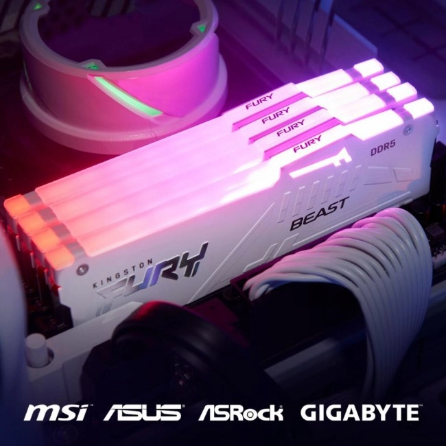 Kingston FURY 32 GB (2x16GB) DDR5 6800 MHz Beast RGB White (KF568C34BWAK2-32)