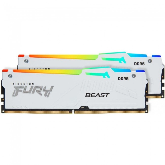 Kingston FURY 64 GB (2x32GB) DDR5 5200 MHz Beast RGB EXPO White (KF552C36BWEAK2-64)