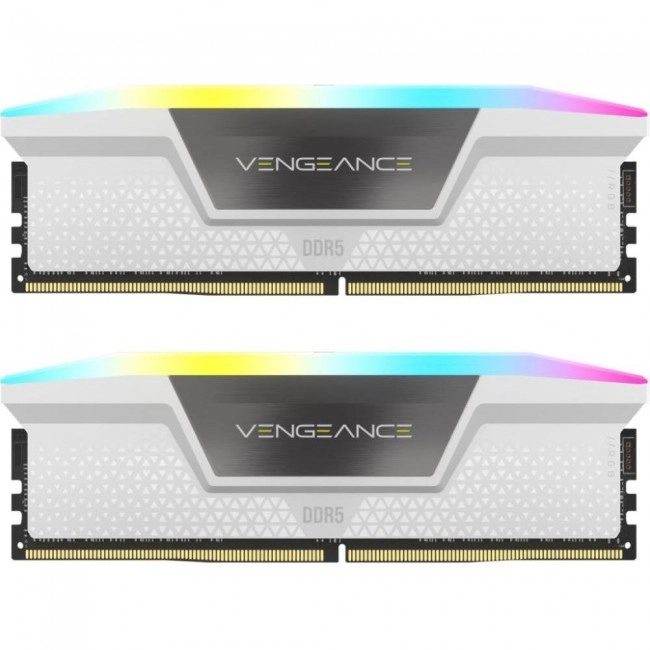 Corsair 64 GB (2x32GB) DDR5 6000 MHz Vengeance RGB White (CMH64GX5M2B6000C40W)
