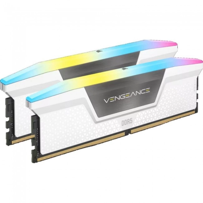 Corsair 64 GB (2x32GB) DDR5 6000 MHz Vengeance RGB White (CMH64GX5M2B6000C40W)