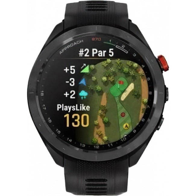 Garmin Approach S70 47mm B. Ceramic Bezel w. Black S. Band (010-02746-02/12)