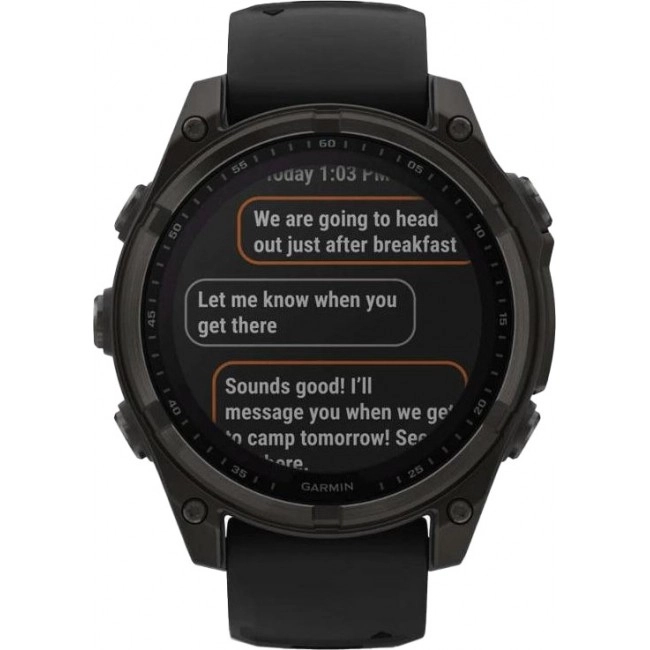 Garmin Fenix 8 47mm Solar Sapphire Carbon Gray DLC Titanium w. Black/Pebble Gray S. Band (010-02906-10/11/7