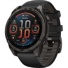 Garmin Fenix 8 51mm AMOLED Sapphire Carbon Gray DLC Titanium w. Black/Pebble Gray S. Band (010-02905-20/21)