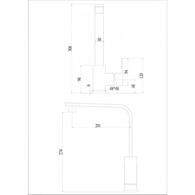 Смеситель для кухонной мойки INTERLINE Urban sateen
