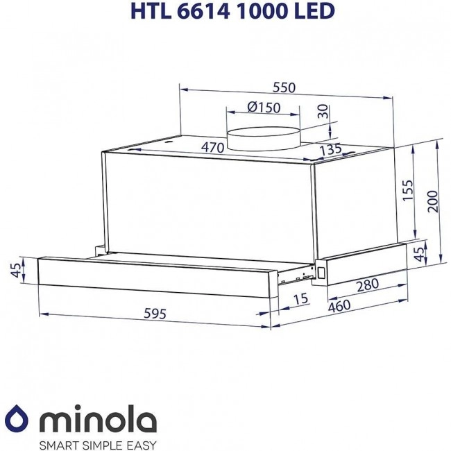 Minola HTL 6614 BL 1000 LED