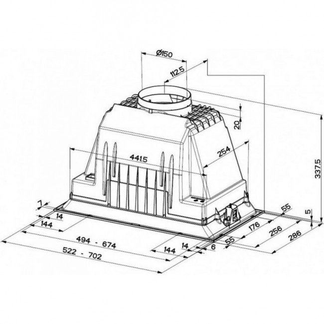 Вытяжка Faber Inca Plus HCS BK A70 (305.0628.323)