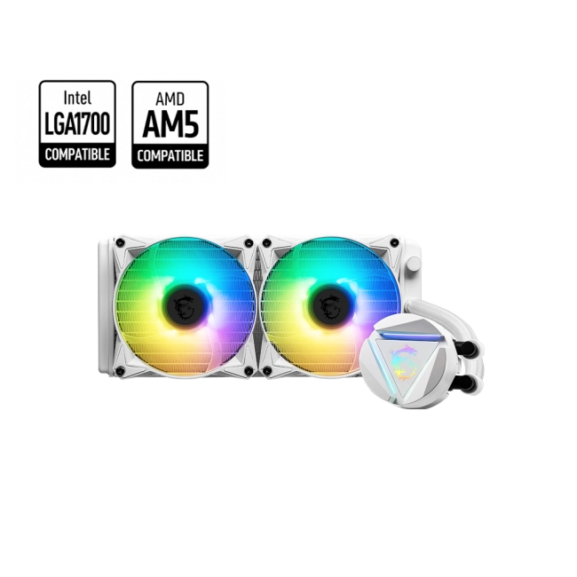 Система жидкостного охлаждения MSI MAG CoreLiquid 240R V2 White Система жидкостного охлаждения MSI MAG CoreLiquid 240R V2 White