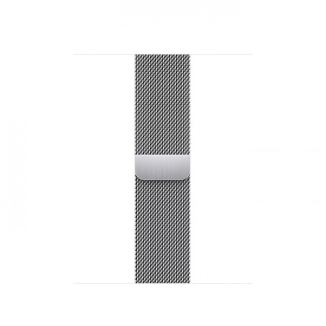 Apple Watch Series 7 GPS + Cellular 41mm Silver Stainless Steel Case with Silver Milanese Loop (MKHF