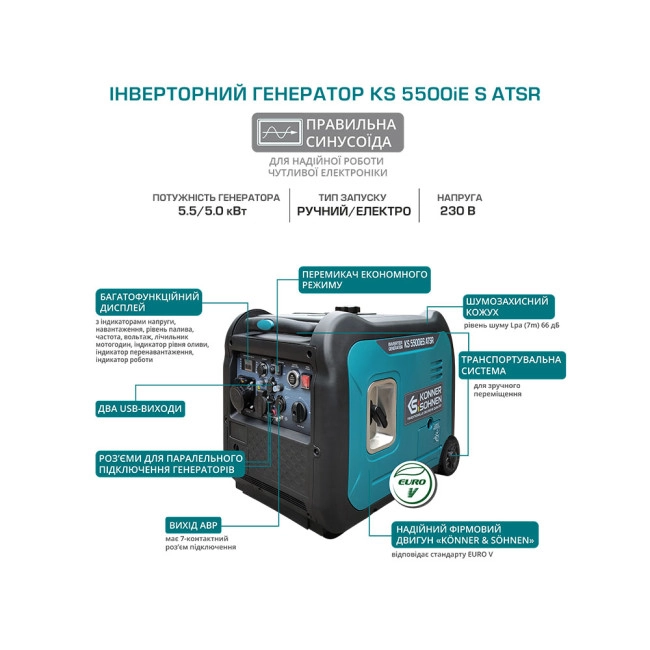 Генератор Konner&Sohnen KS 5500iES ATSR