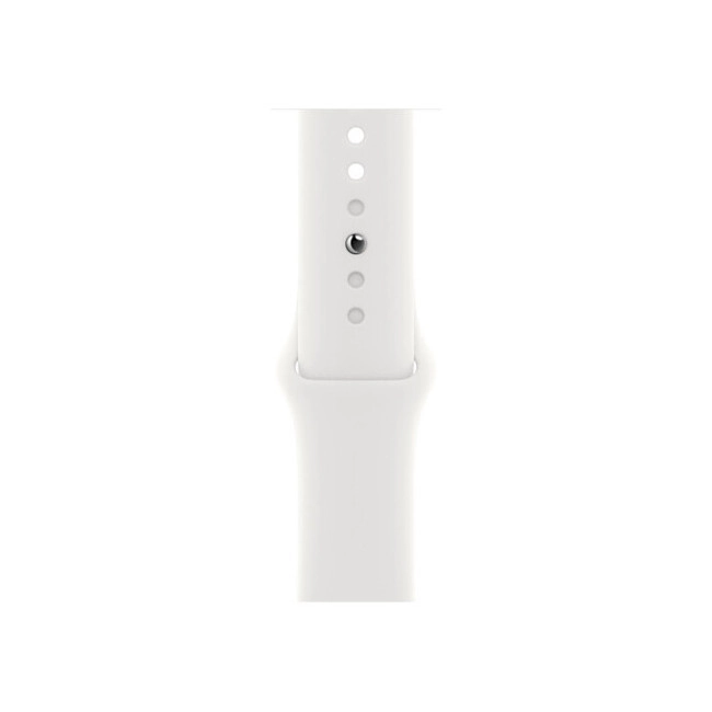Apple Watch Series 8 GPS 45mm Silver Aluminum Case with White S. Band - M/L (MP6N3, MP6Q3)