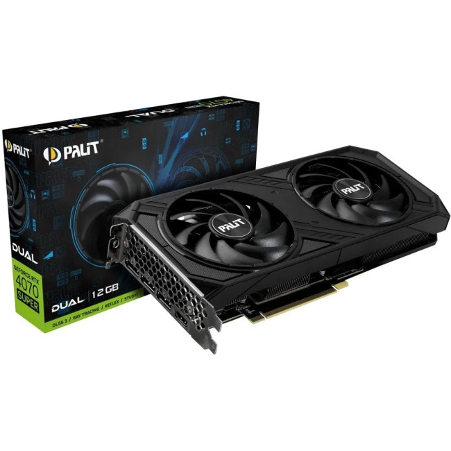 Відеокарта Palit GeForce RTX 4070 SUPER Dual (NED407S019K9-1043D) Відеокарта Palit GeForce RTX 4070 SUPER Dual (NED407S019K9-1043D)