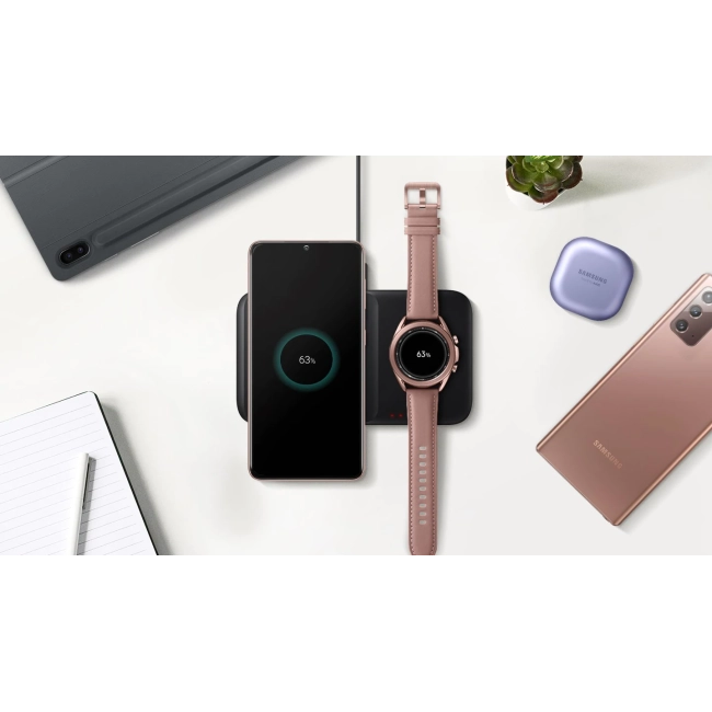 Бездротовий зарядний пристрій Samsung Wireless Charger Duo+ чорного кольору (EP-P4300TBRGRU)