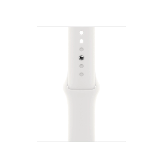 Apple Watch Series 8 GPS 41mm Midnight Aluminum Case w. White Sport Band M/L (MNPC3+MP6X3)