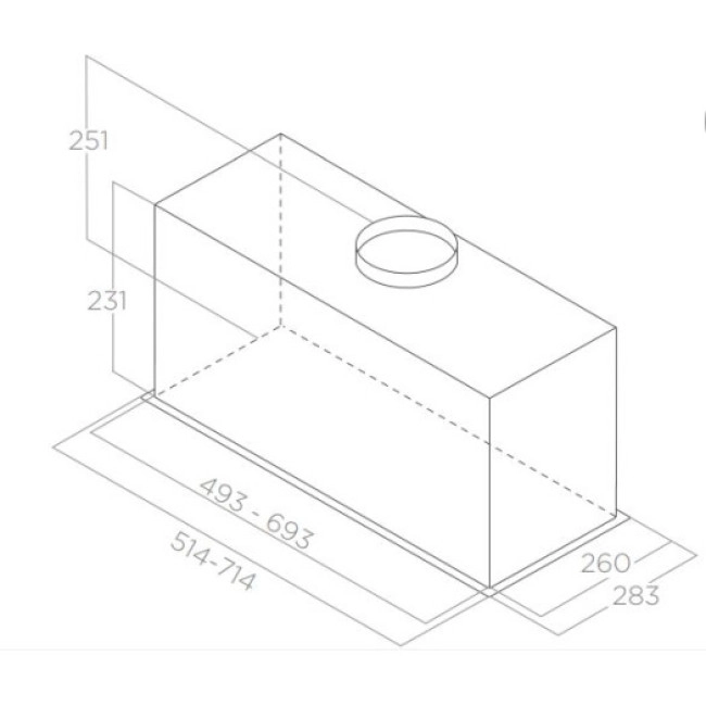 Вытяжка Elica FOLD BL MAT/A/72