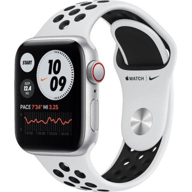 Apple Watch Nike SE GPS + Cellular 40mm Silver Aluminium Case w. Pure Plati/Bl Nike Sport B. (MYYR2)