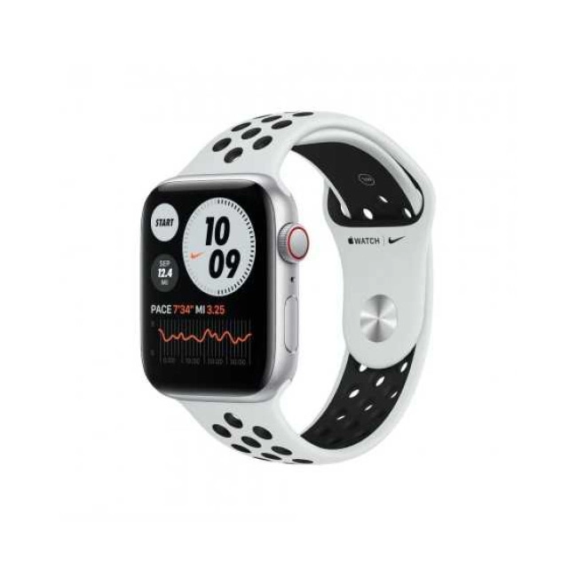 Apple Watch Nike SE GPS + Cellular 40mm Silver Aluminium Case w. Pure Plati/Bl Nike Sport B. (MYYR2)