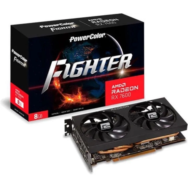 Відеокарта PowerColor Radeon RX 7600 8 GB Fighter (RX 7600 8G-F) Відеокарта PowerColor Radeon RX 7600 8 GB Fighter (RX 7600 8G-F)