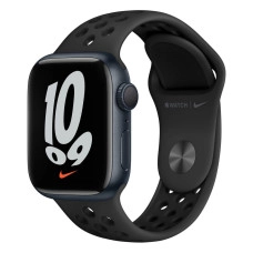 Apple Watch Nike Series 7 GPS 41mm Midnight Aluminium Case w. Антрацитовий/чорний Nike Sport (MKN43)