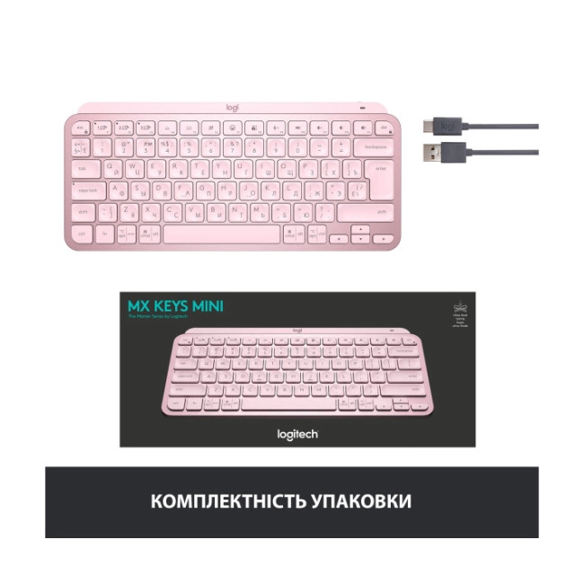 Клавиатура Logitech MX Keys Mini Rose (920-010500)