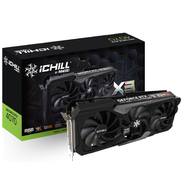 Видеокарта Inno3D GeForce RTX 4070 ICHILL X3 (C40703-126XX-186148H)