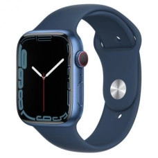 Apple Watch Series 7 GPS + Cellular 45mm Blue Aluminum Case w. Abyss Blue S. Band (MKJA3)
