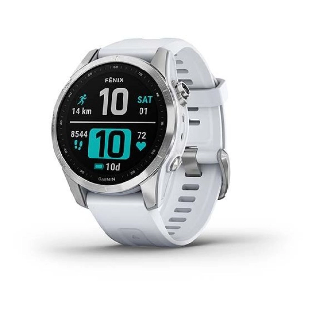 Смарт-годинник Garmin Fenix 7S Silver with Whitestone Band (010-02539-02/03)